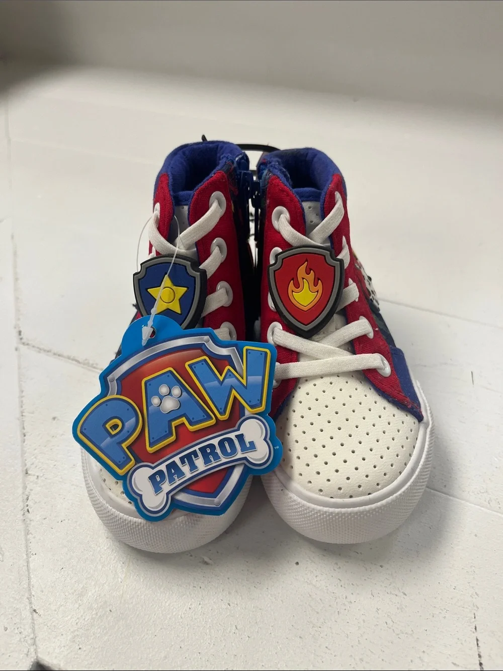 Paw Patrol Multicolor High-Top‎ Sneakers for Kids. Size 7. NEW